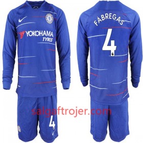 Chelsea Fodboldtrøjer Cesc Fabregas 4 Børn Hjemmebanesæt 2018/19 Langærmet